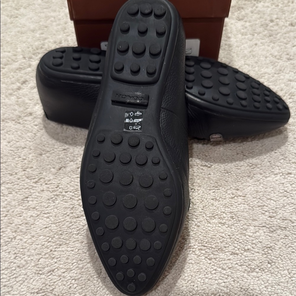 Coach Black Leather Loafers - Picture 3 of 3